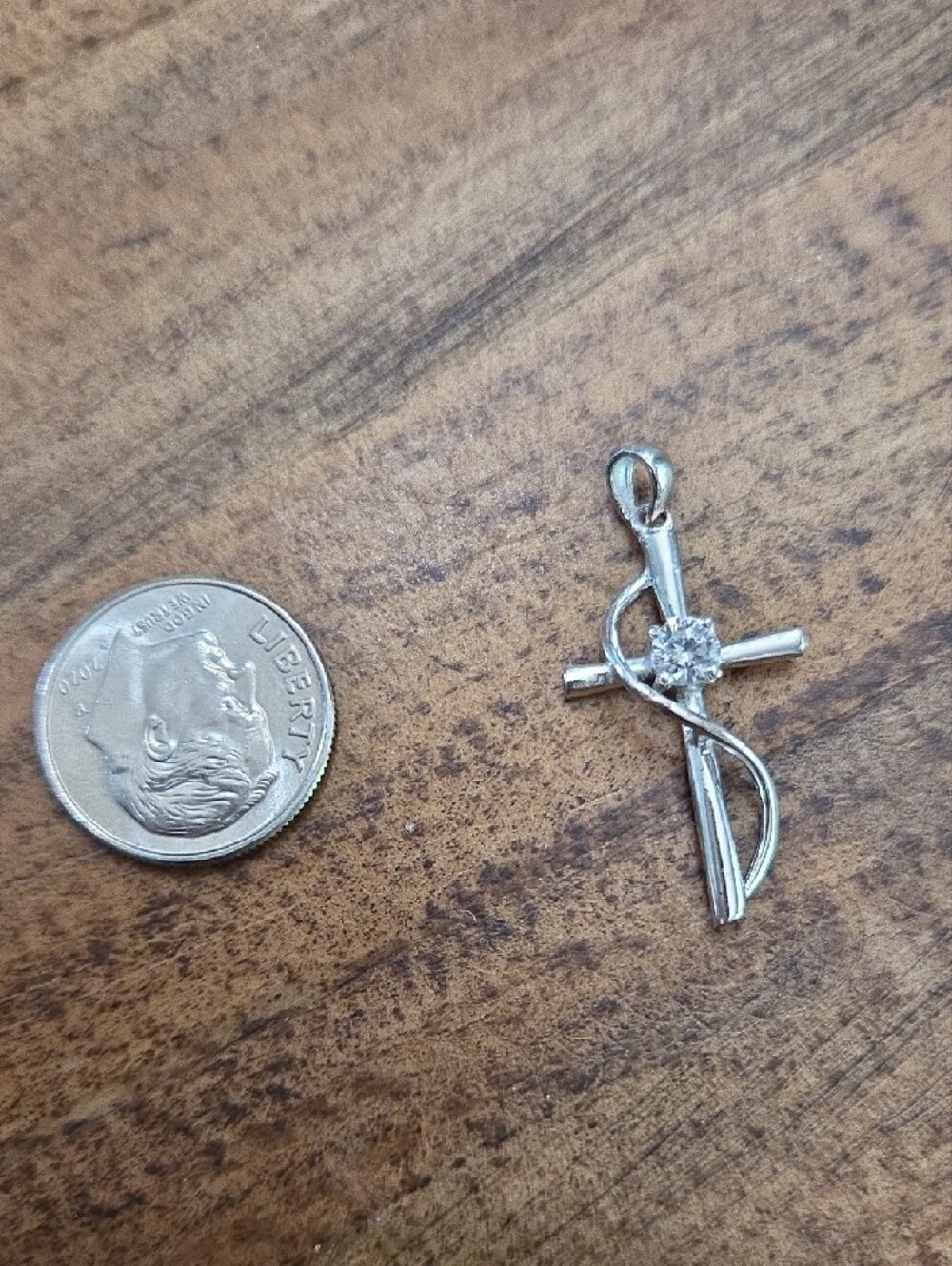 925 Cz Croas Pendant - Picture 2 of 4